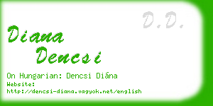 diana dencsi business card